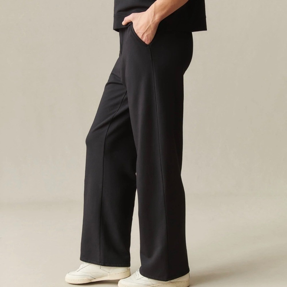 NEW American Giant Sweatpants Womens Small Black Straight Leg Modal Fleece USA